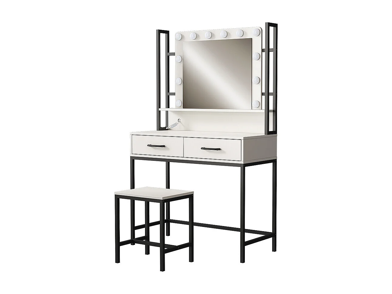 Coiffeuse blanc 90x40x146 luvia