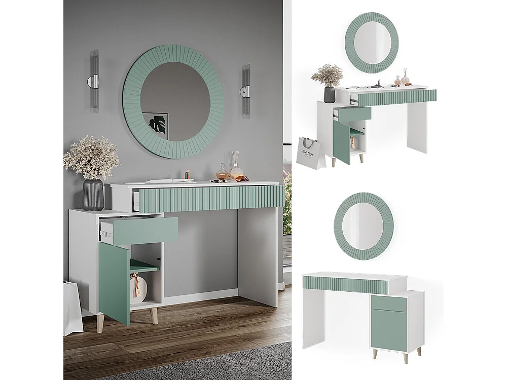 Coiffeuse vert 120x40x77.2 arles