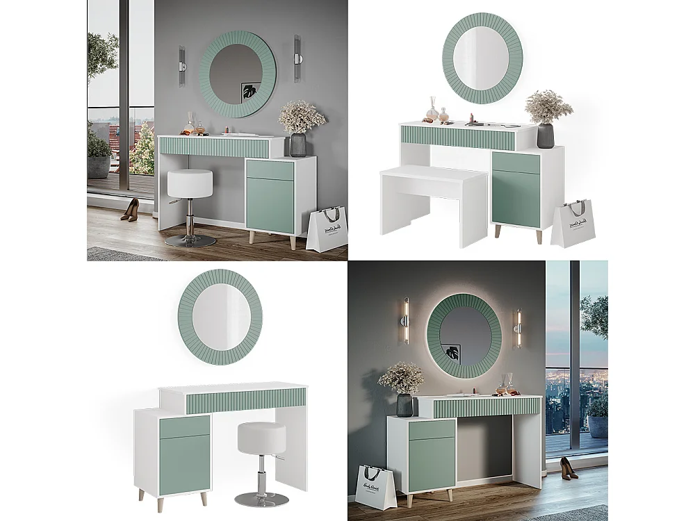 Coiffeuse vert 120x40x77.2 arles