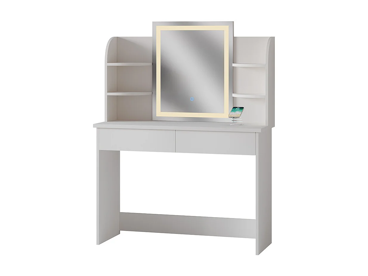 Coiffeuse blanc 106x40x142 charlotte