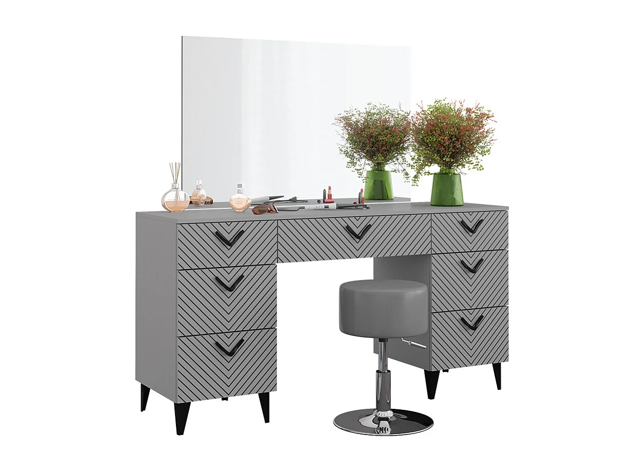 Coiffeuse gris 150x45x78.1 anett