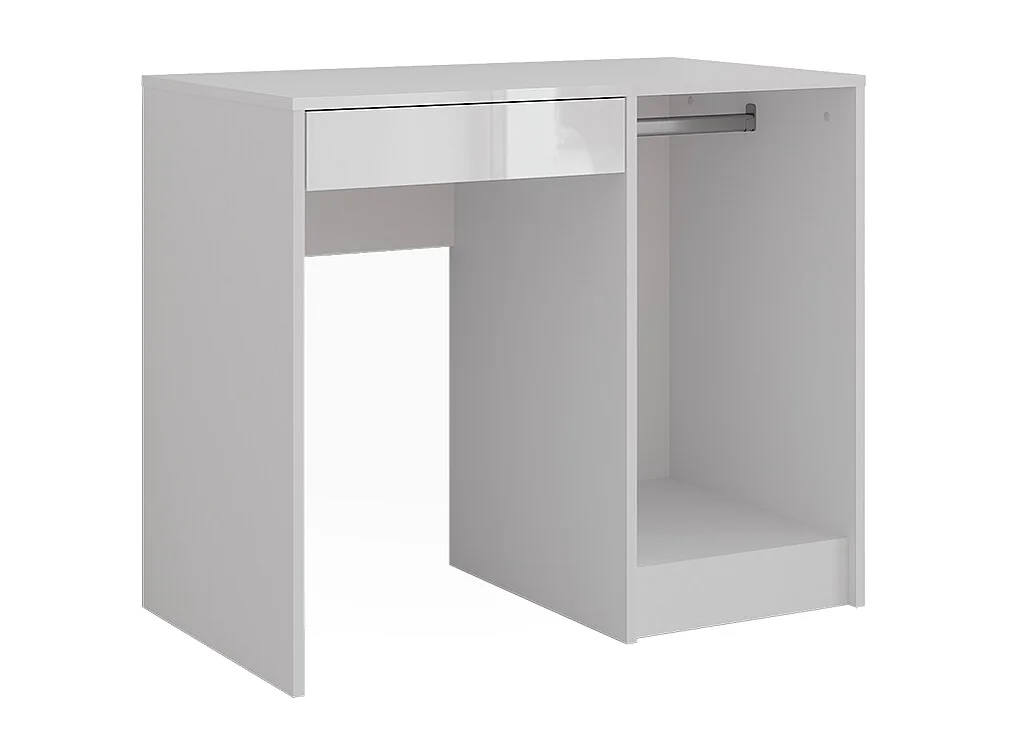 Schminktisch weiß/weiß hochglanz 89.8x50.1x76 sherry