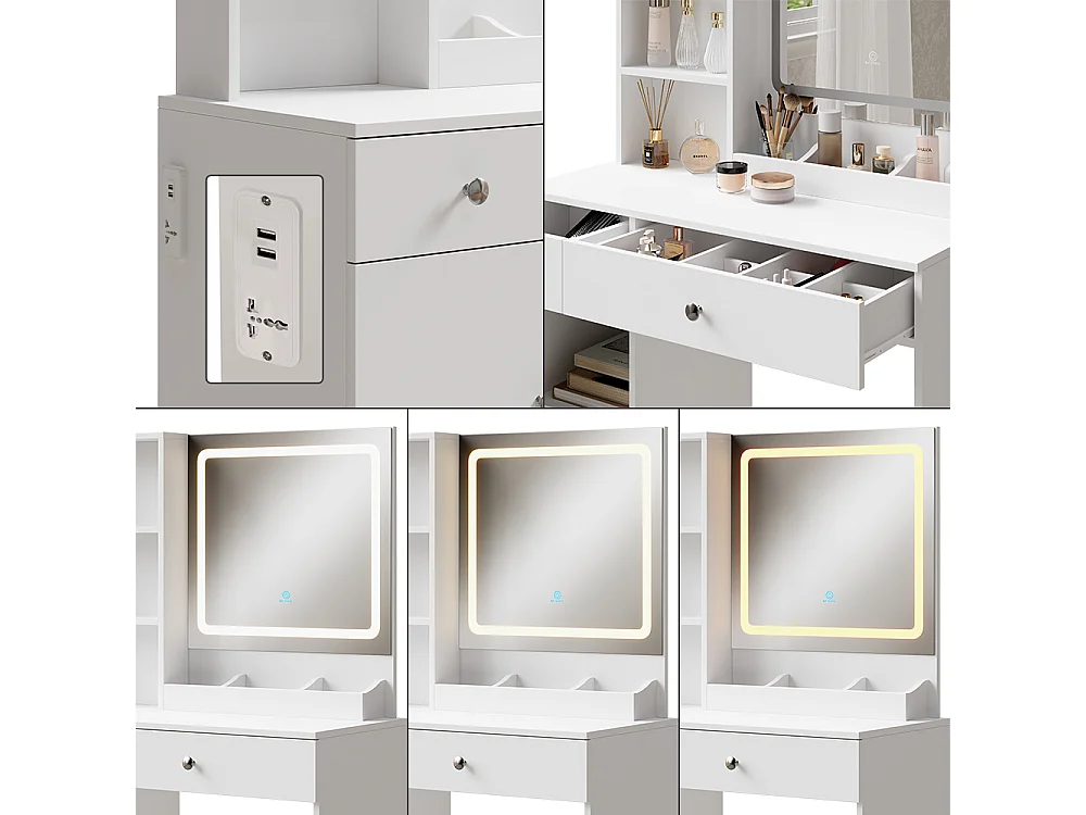 Dressing table white 90x40x139.5 silvia