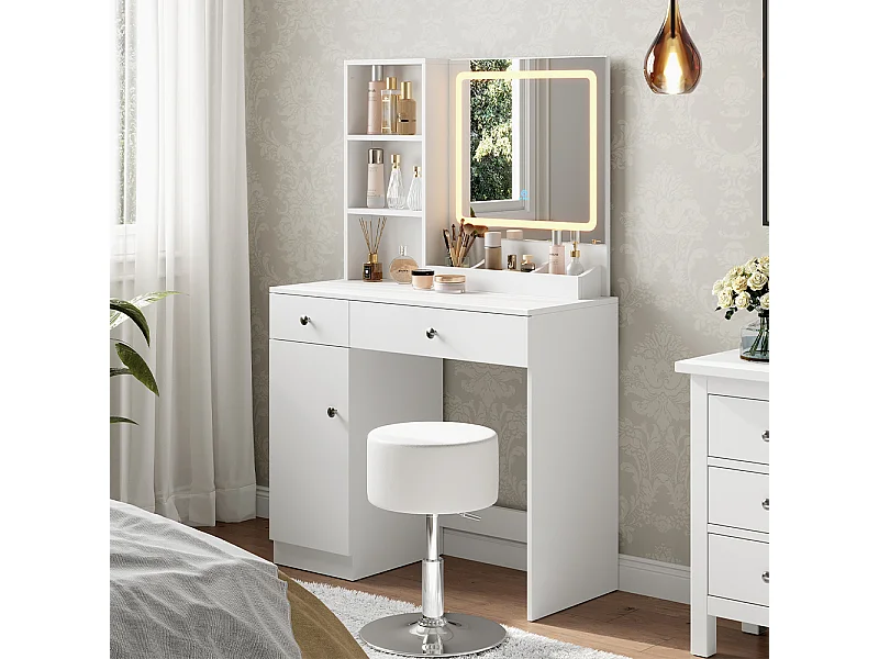 Schminktisch weiß 90x40x139.5 silvia