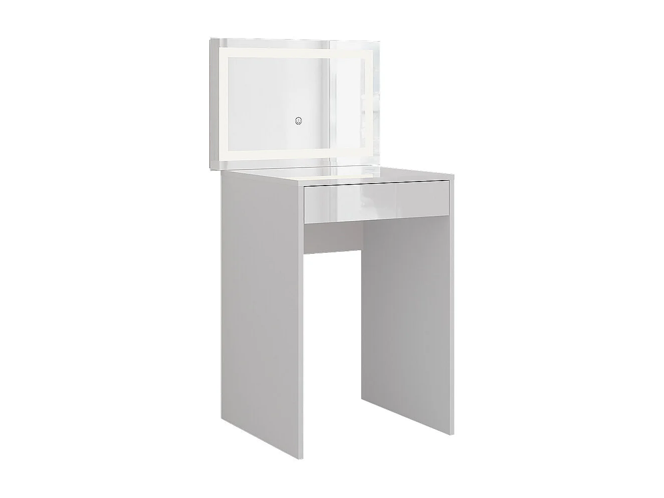 Schminktisch weiß/weiß hochglanz 51.4x50.1x76 sherry