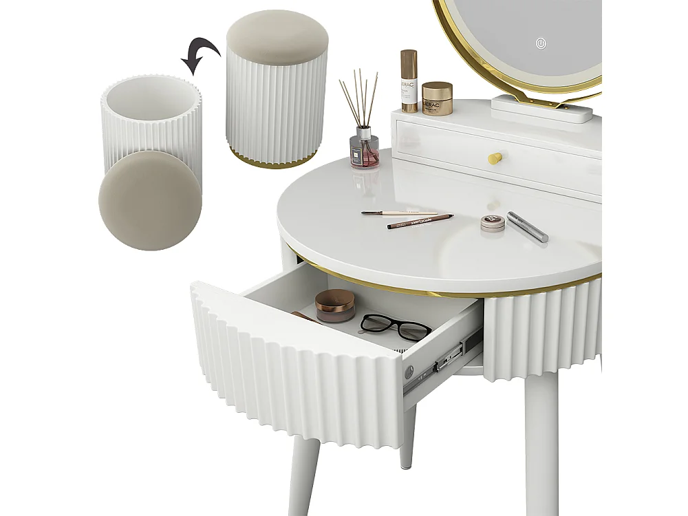 Coiffeuse  blanc 60x40x133 gesa