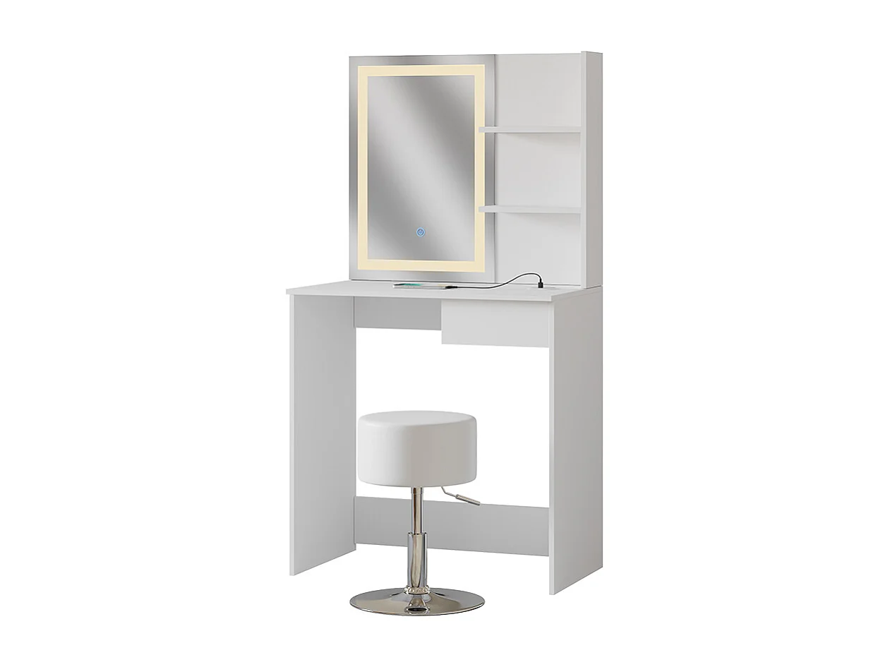 Coiffeuse blanc 75x40x141.5 dekos