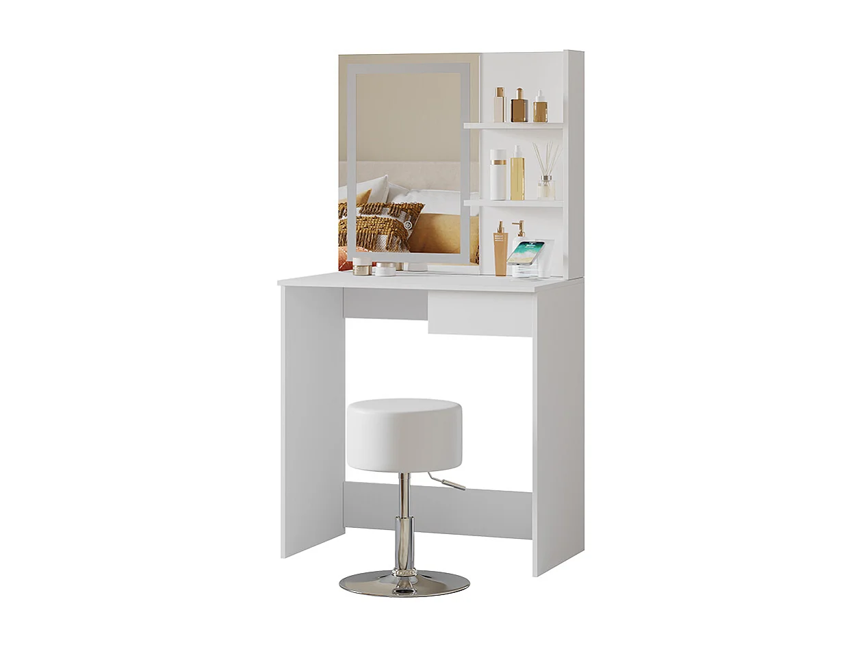 Coiffeuse blanc 75x40x141.5 dekos