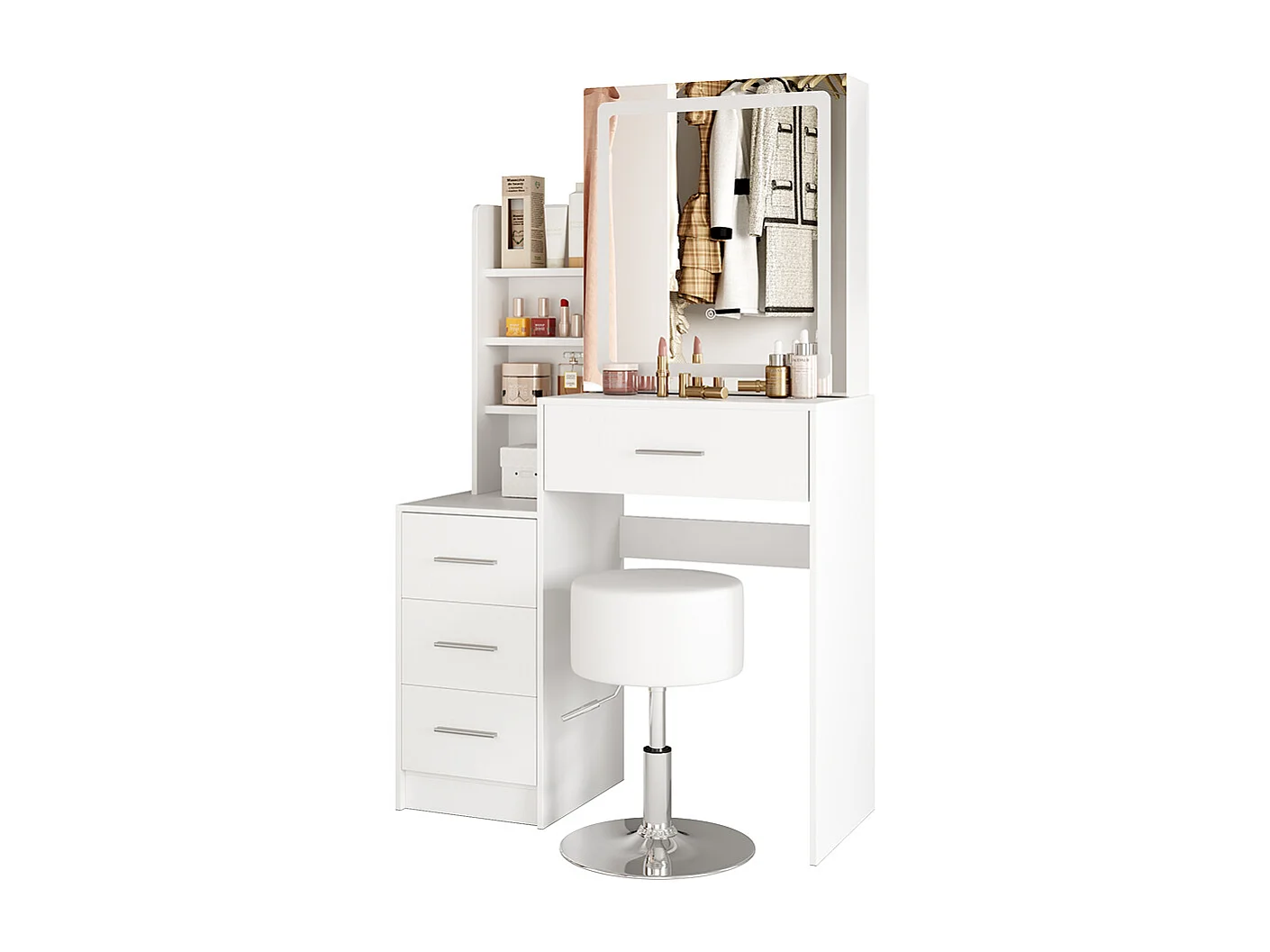 Coiffeuse blanc 80x36x131.6 lisca