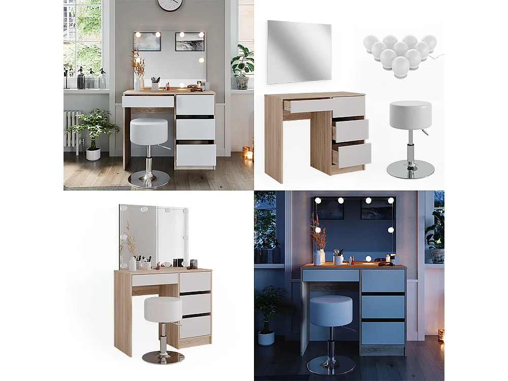 Coiffeuse sonoma 90x40x75 sherry