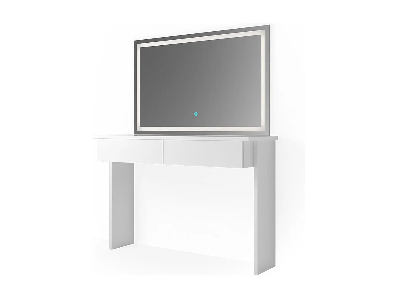 Coiffeuse blanc 120x40x83 azur