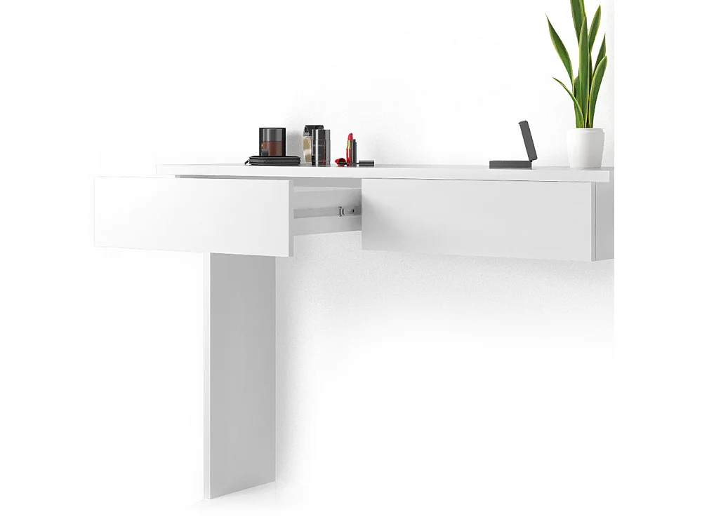 Makeupbord hvid 120x40x83 azur
