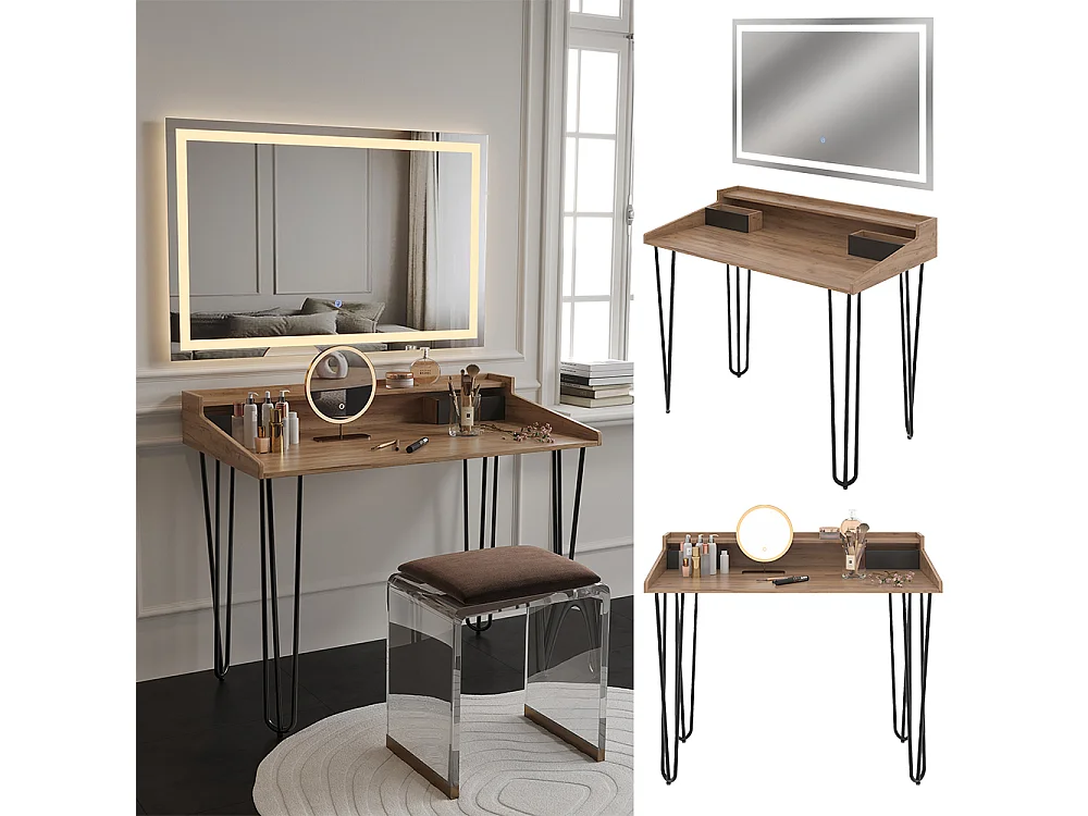 Tocador roble 110x60x89.5 sannar