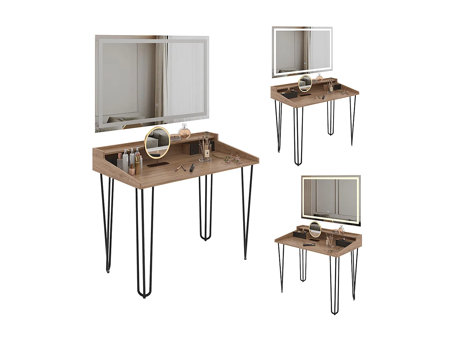 Tocador roble 110x60x89.5 sannar