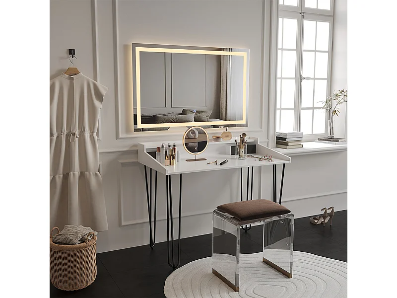 Tocador blanco 110x60x89.5 sannar