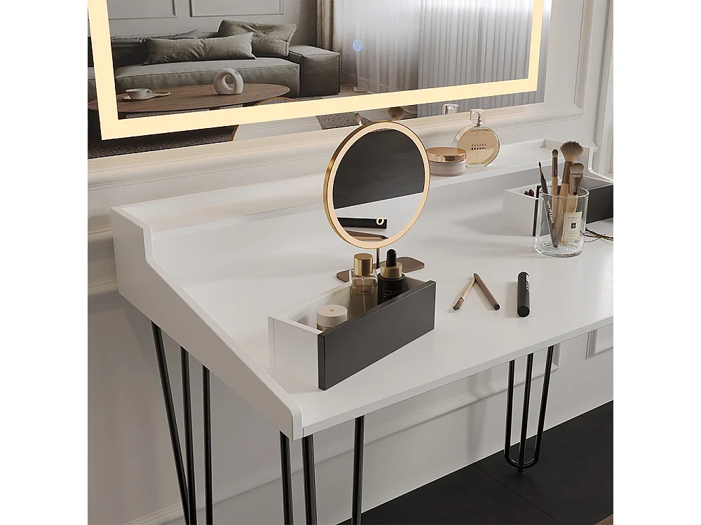 Tocador blanco 110x60x89.5 sannar