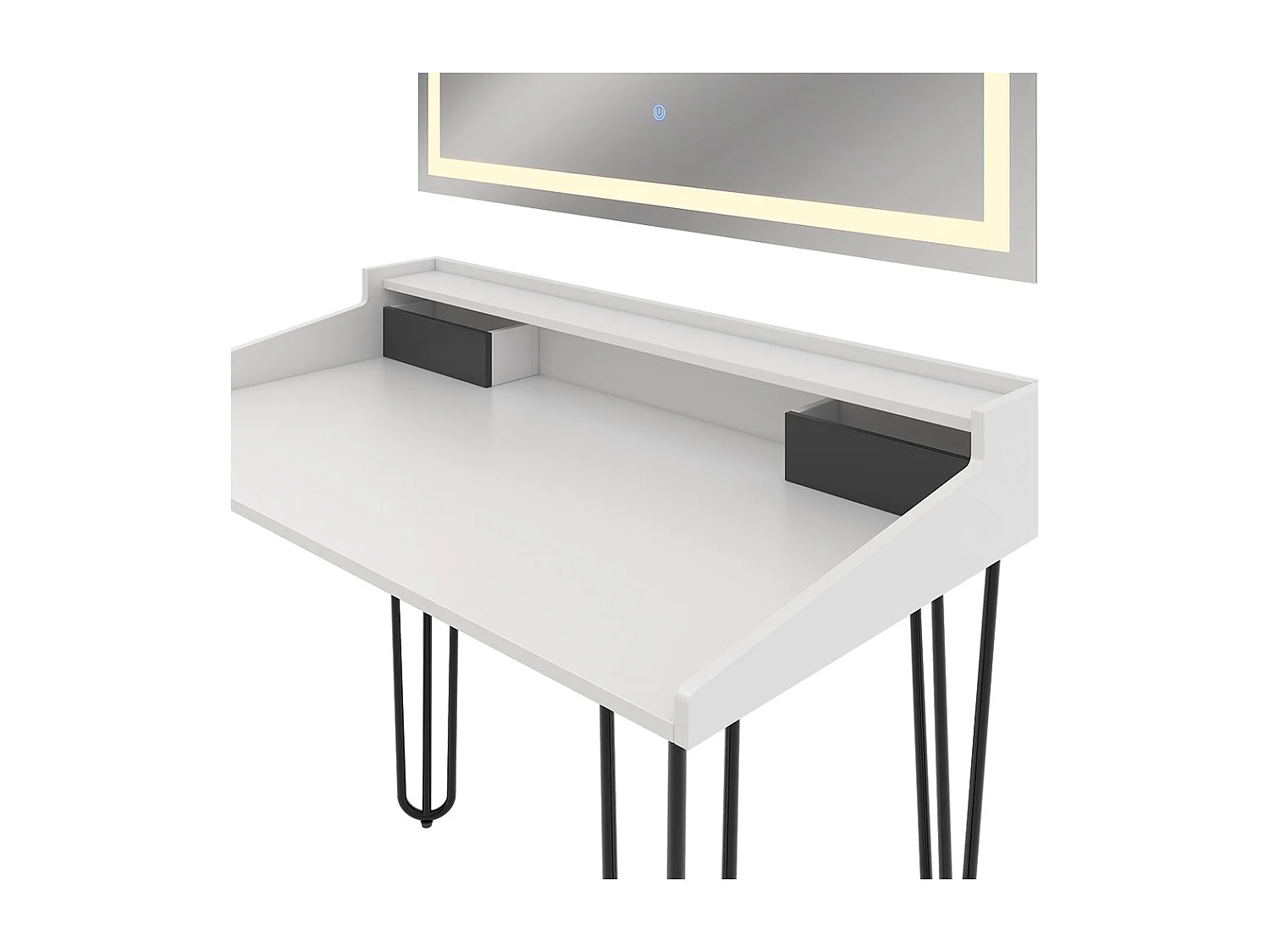 Coiffeuse blanc 110x60x89.5 sannar