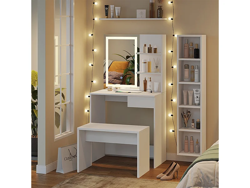 Tocador blanco 75x40x141.5 dekos