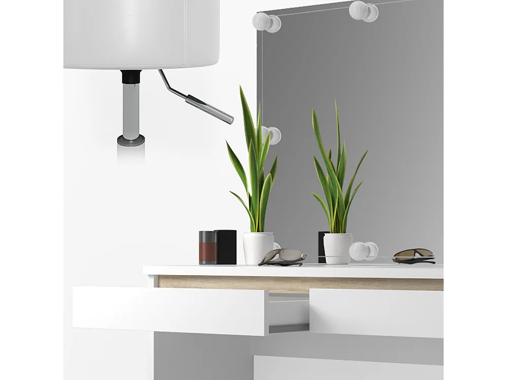 Tocador blanco 120x41.8x83 emma