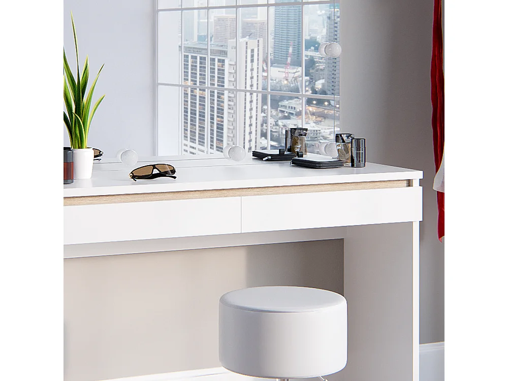 Coiffeuse blanc 120x41.8x83 emma