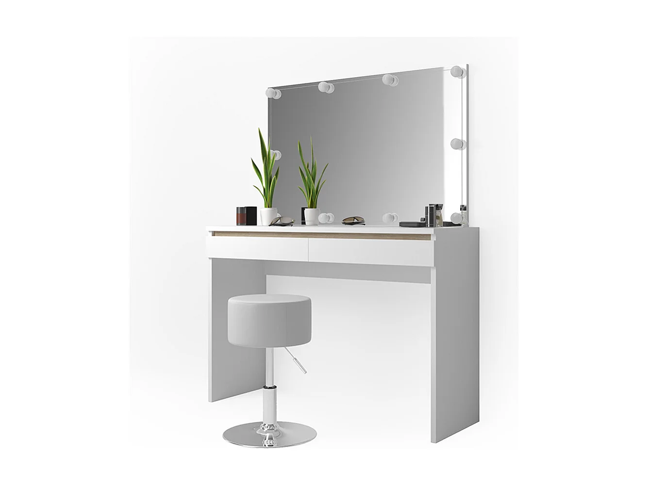 Coiffeuse blanc 120x41.8x83 emma