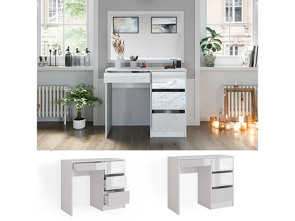 Vanity white 90x40x75 sherry