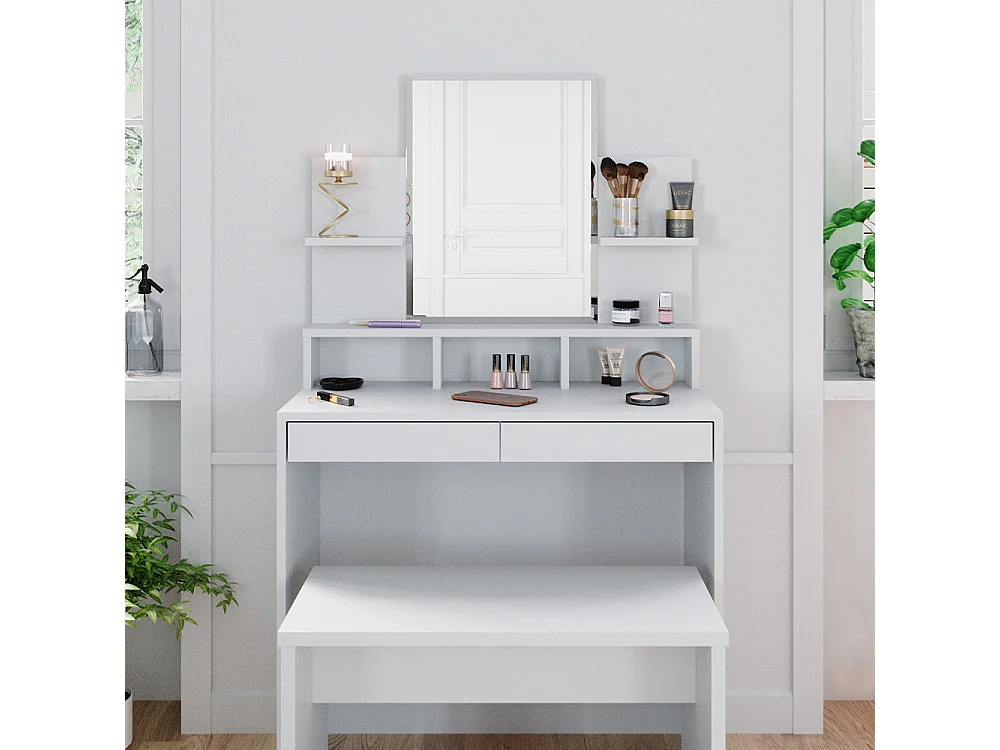 Coiffeuse blanc 80x40x139.6 ania