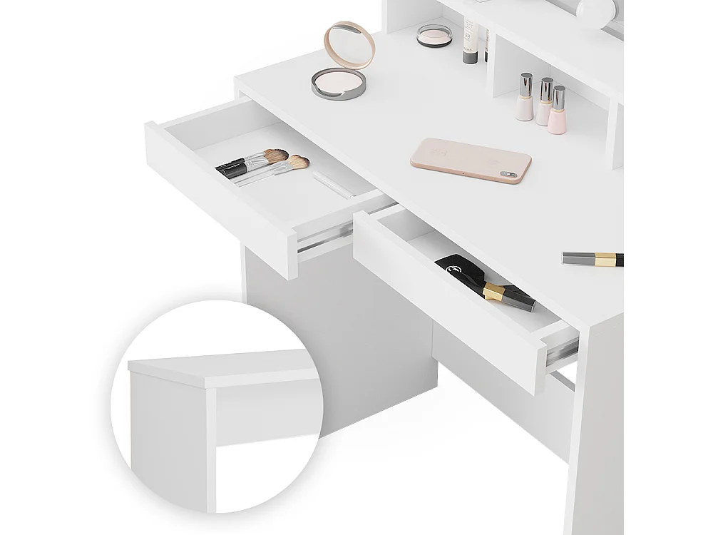 Coiffeuse blanc 80x40x139.6 ania