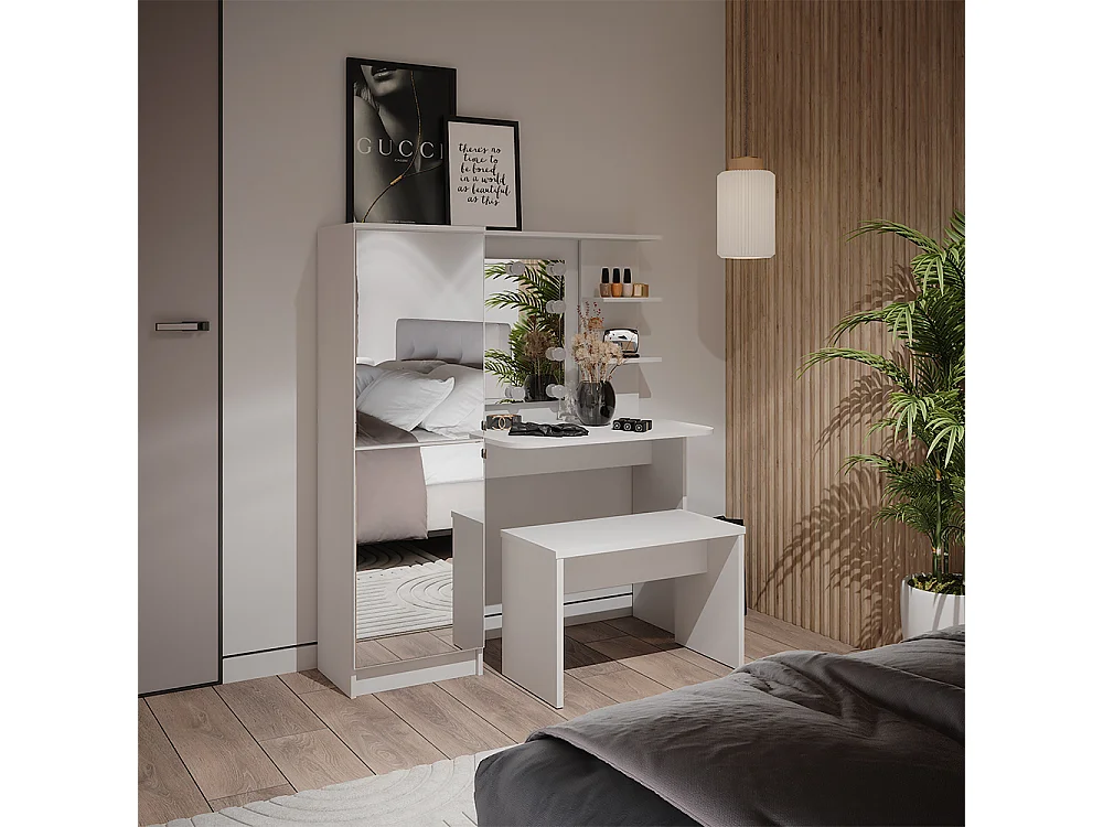 Toiletbord hvid 123x33x141.2 jasmin