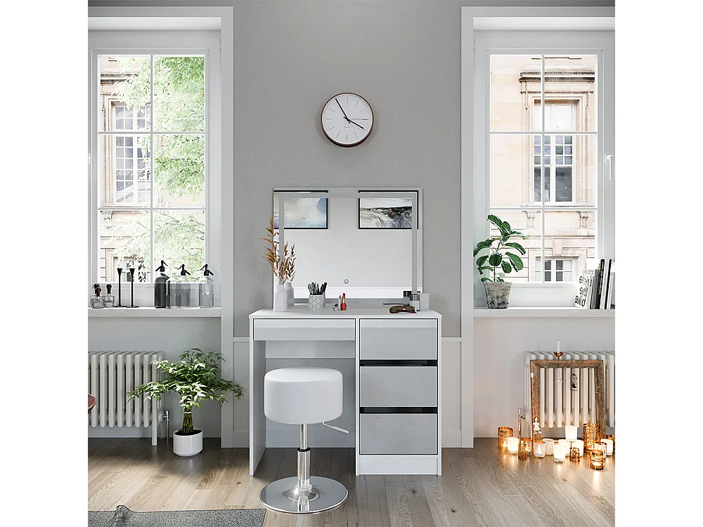 Coiffeuse blanc 90x40x75 sherry