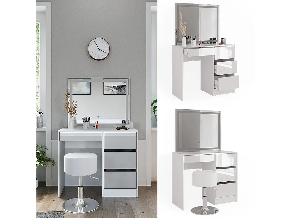 Coiffeuse blanc 90x40x75 sherry