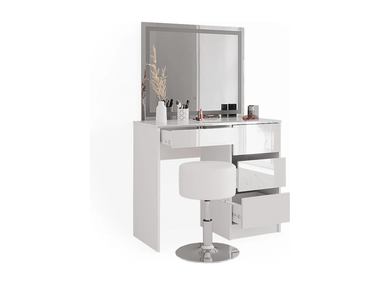 Coiffeuse blanc 90x40x75 sherry