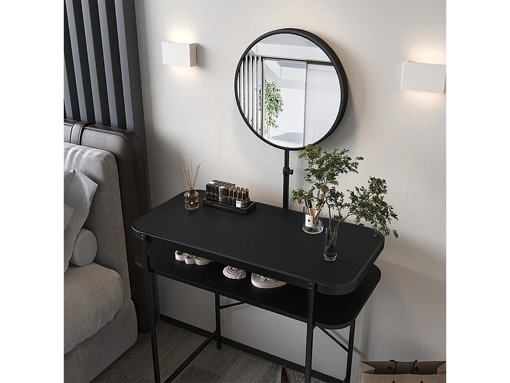 Coiffeuse noir 80x40x76.5 skip