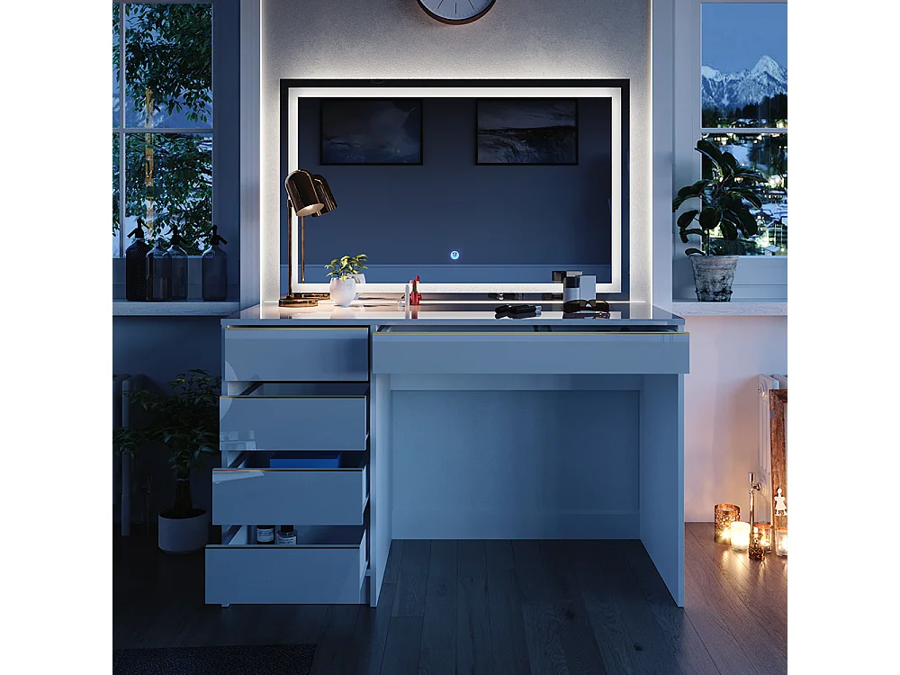 Coiffeuse blanc/or 120x55x75 sherry