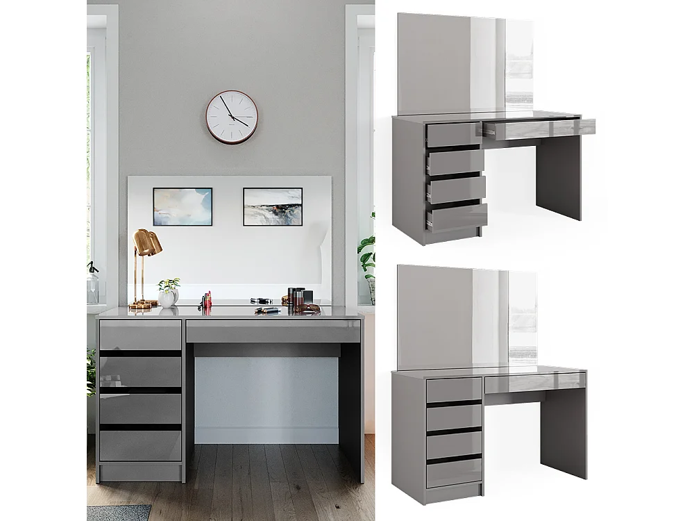 Coiffeuse gris 120x55x75 sherry