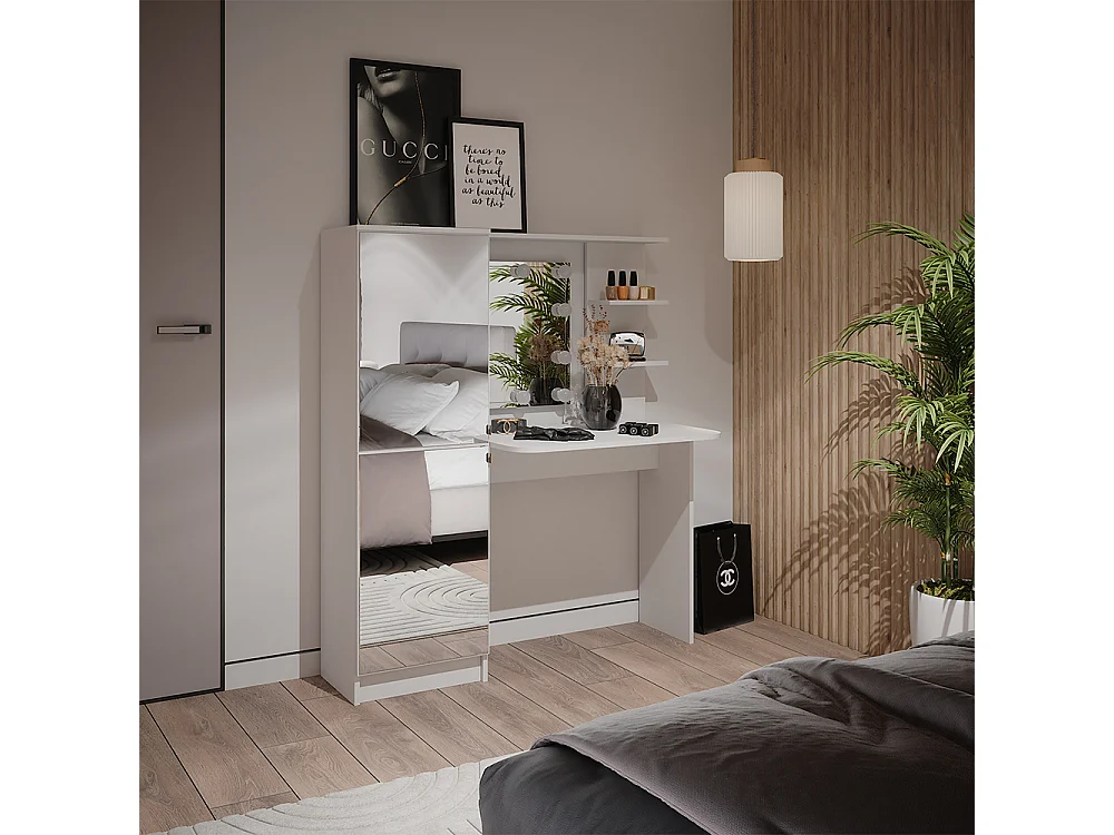 Coiffeuse blanc 123x33x141.2 jasmin