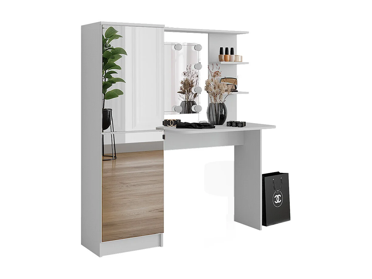 Coiffeuse blanc 123x33x141.2 jasmin