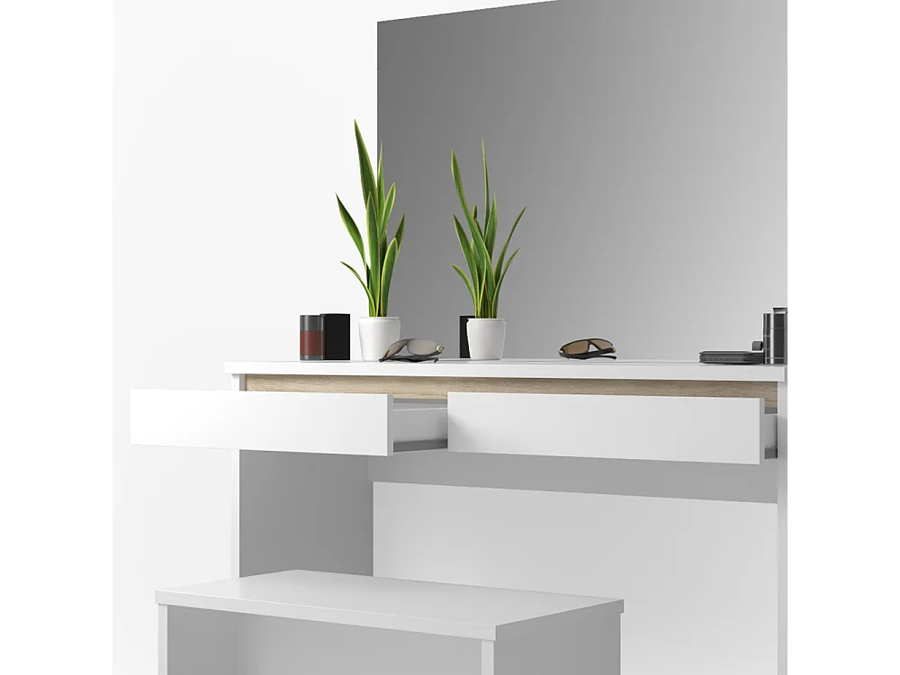 Tocador blanco 120x41.8x83 emma