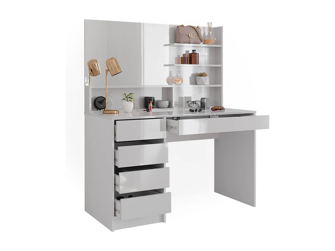 Tocador blanco 120x55x145 sherry