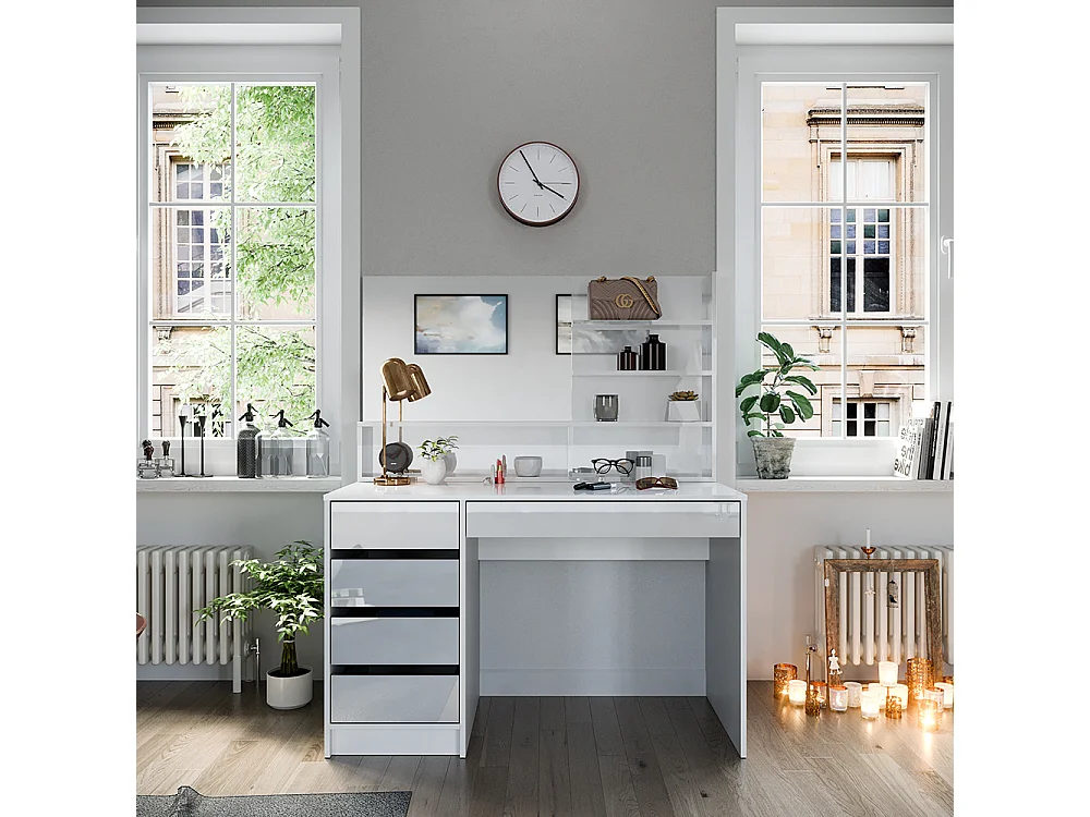 Coiffeuse blanc 120x55x145 sherry