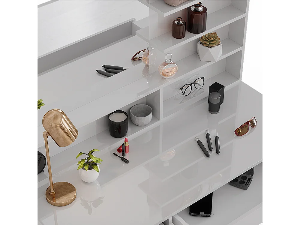 Coiffeuse blanc 120x55x145 sherry