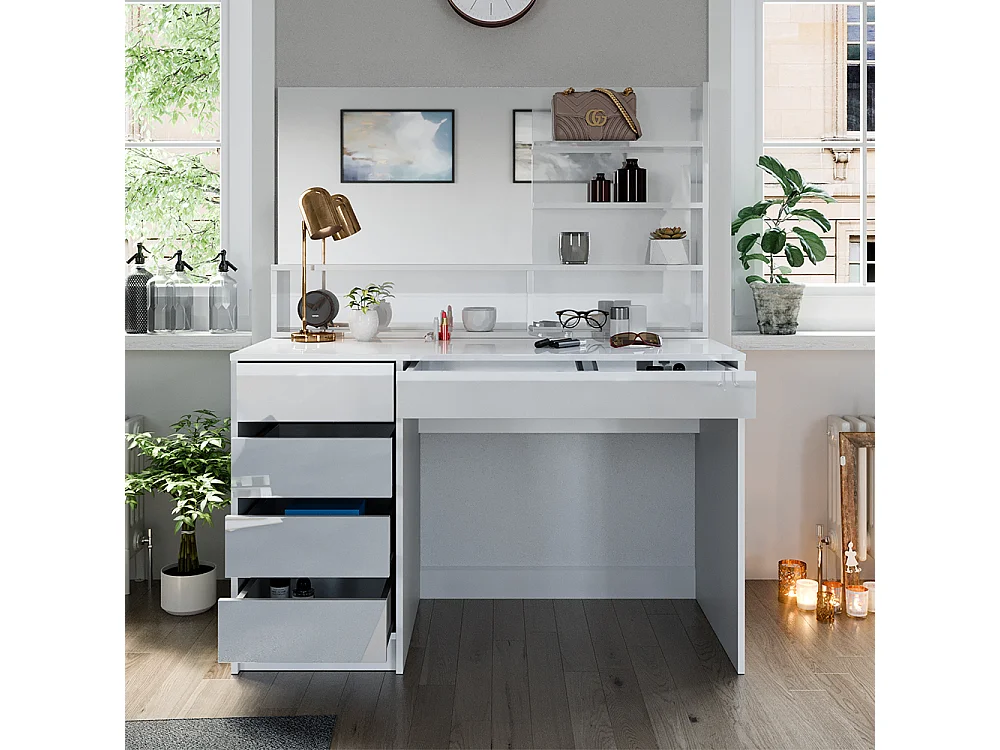 Coiffeuse blanc 120x55x145 sherry