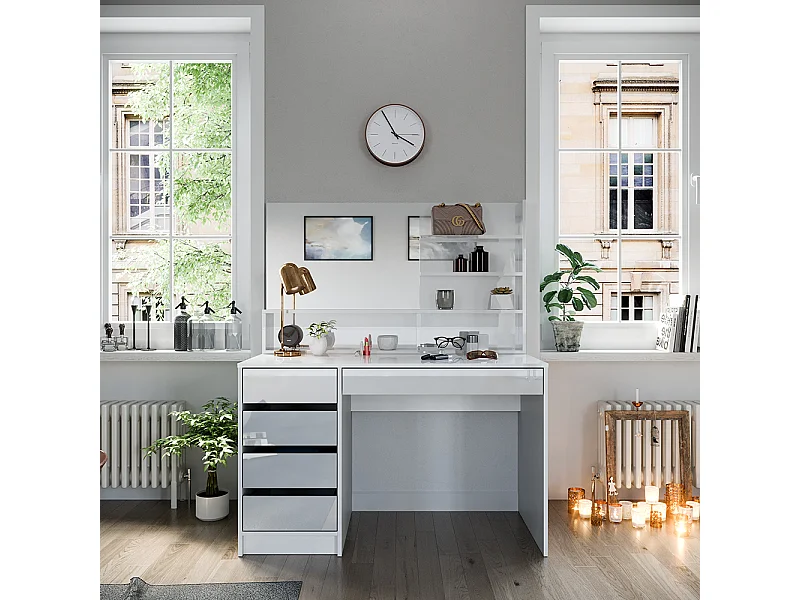 Coiffeuse blanc 120x55x145 sherry