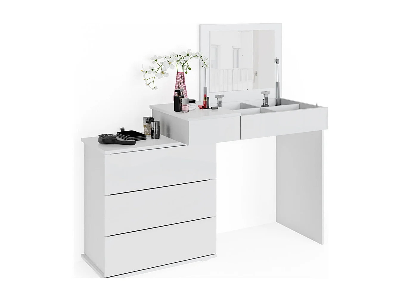 Coiffeuse blanc 117.4x45x78 lotos