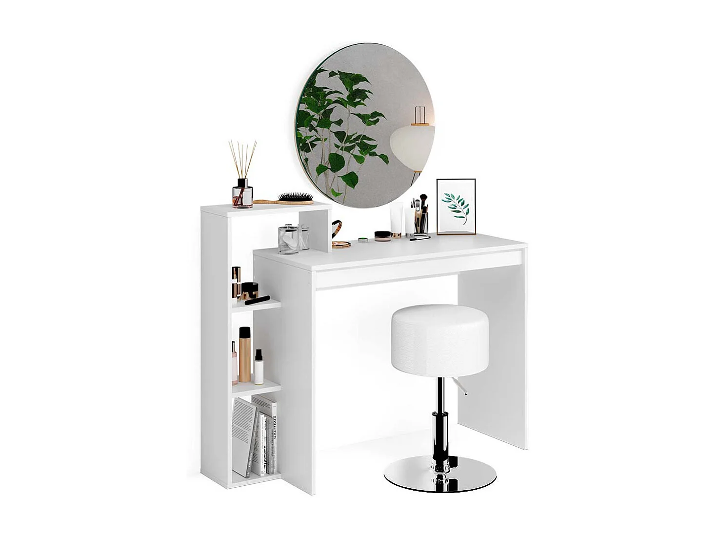 Coiffeuse blanc 100x40x90 leo