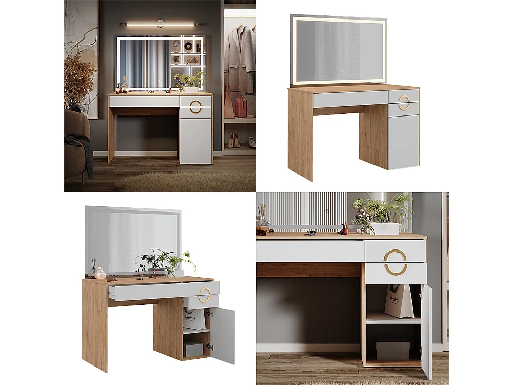 Tocador rockford hickory natural 115x55x76.4 adela