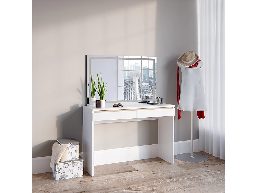 Coiffeuse blanc 120x41.8x83 emma