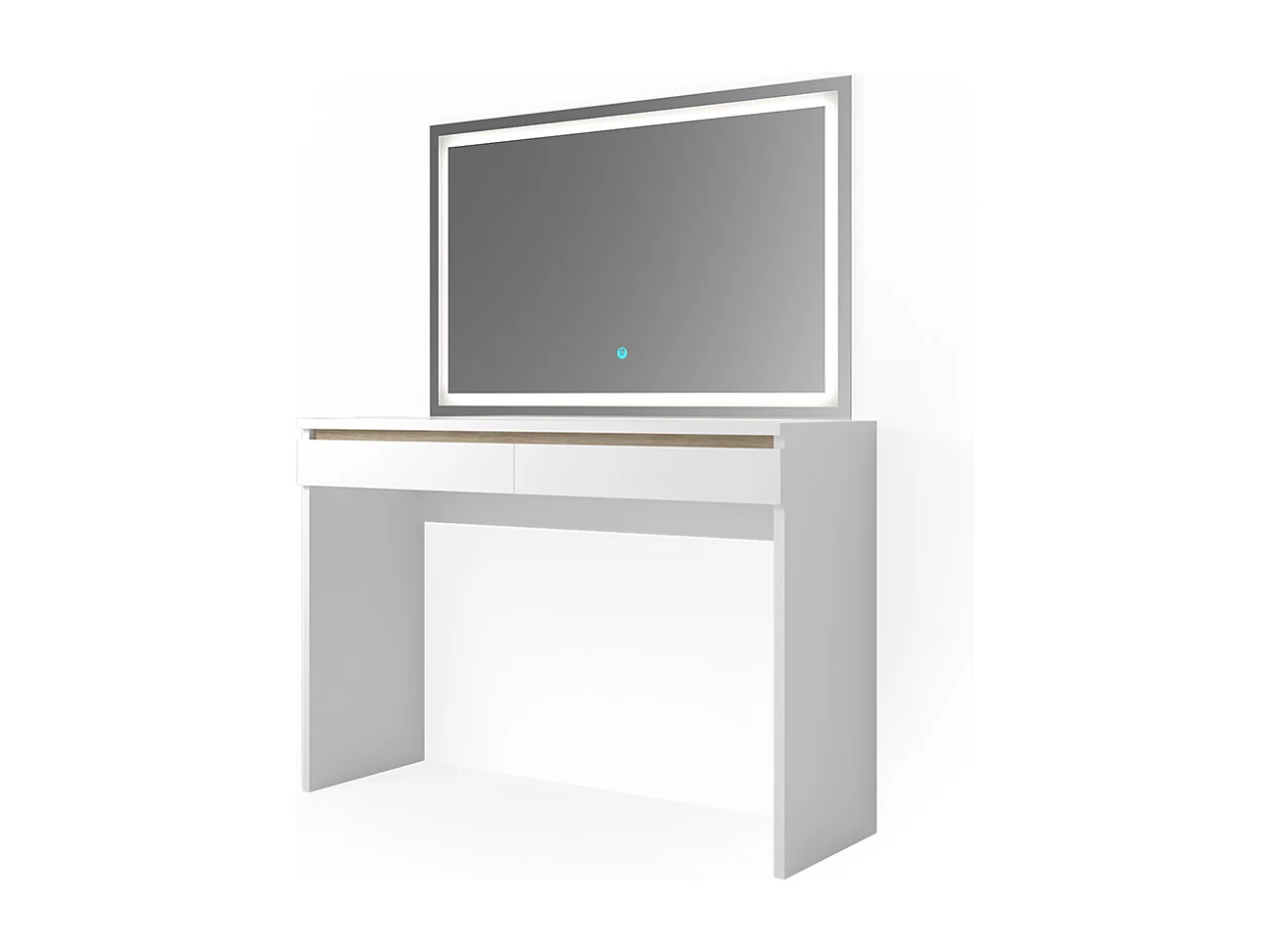 Coiffeuse blanc 120x41.8x83 emma