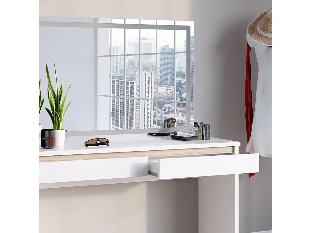 Coiffeuse blanc 120x41.8x83 emma