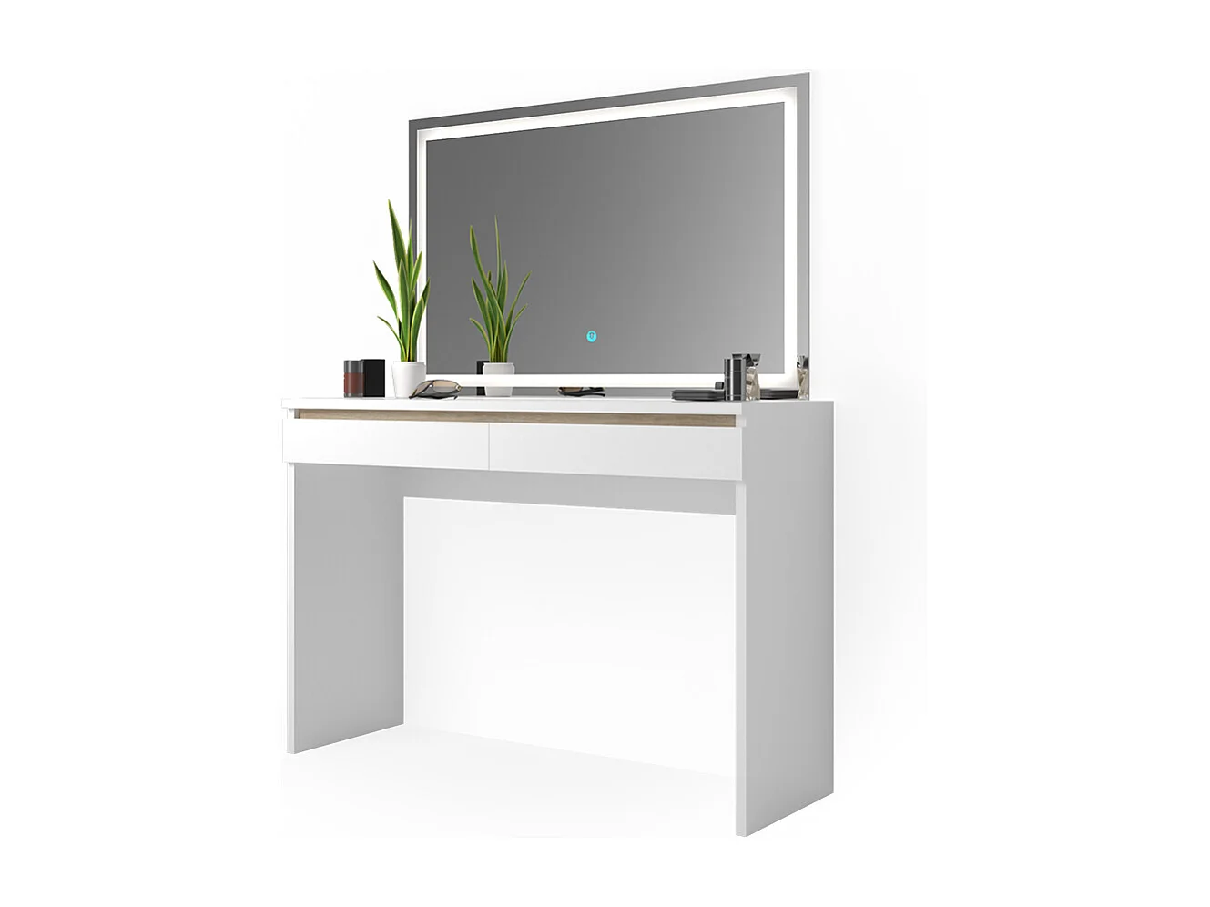 Coiffeuse blanc 120x41.8x83 emma